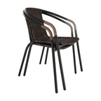 Scaun DOREN, maro / negru