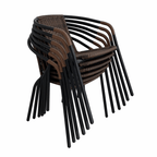 Scaun DOREN, maro / negru