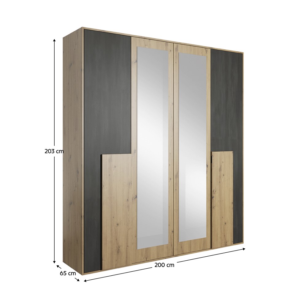 Dormitor complet Bafra – schiță cu dimensiuni, imaginea 2