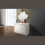 Dormitor complet Barocco Bianco Gold, imaginea 2