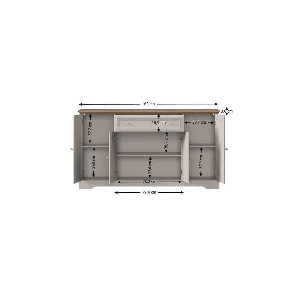 Dormitor complet Kora Cashmere – schiță cu dimensiuni, imaginea 3