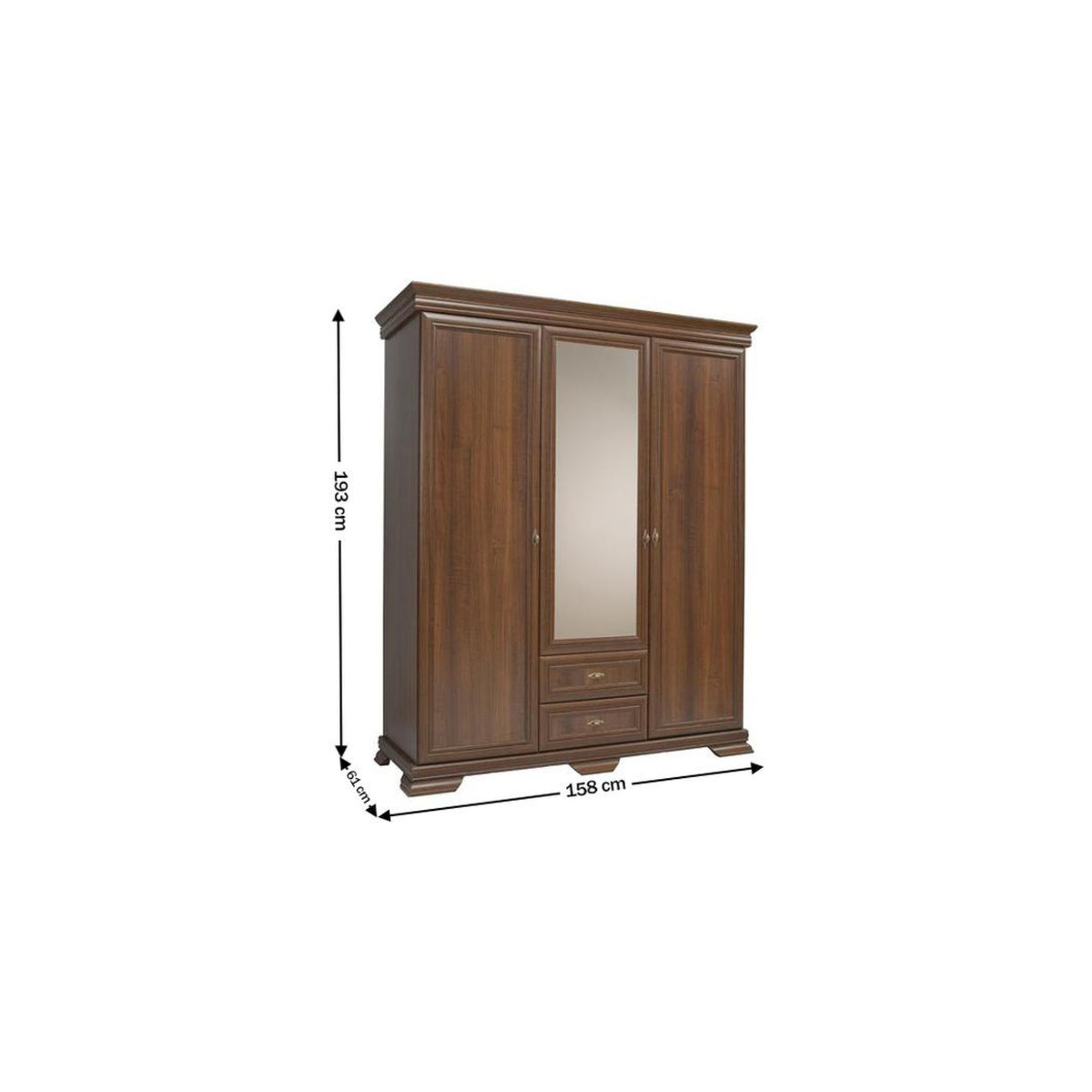 Dormitor complet Kora Samoa King – schiță cu dimensiuni