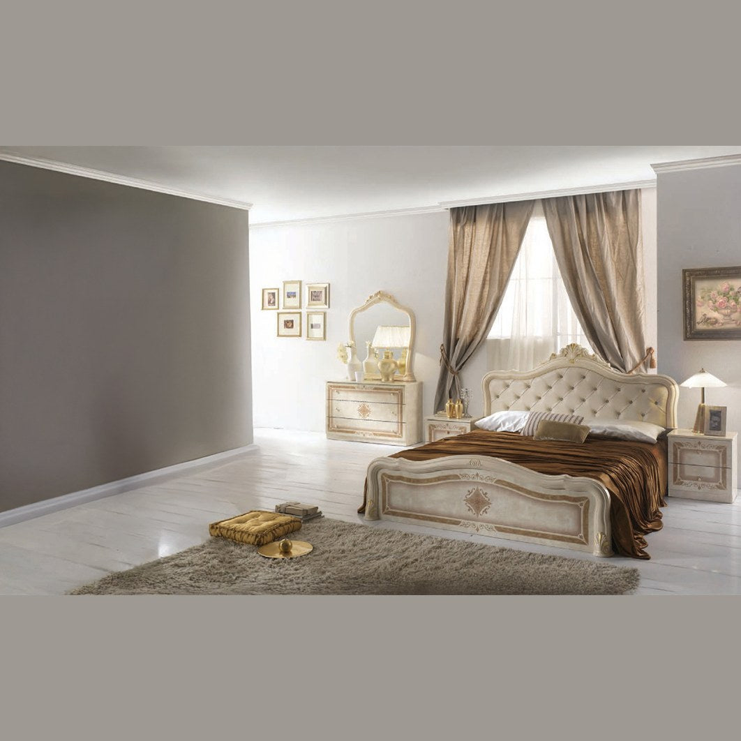 Dormitor complet Luisa Beige, bej, vedere din față