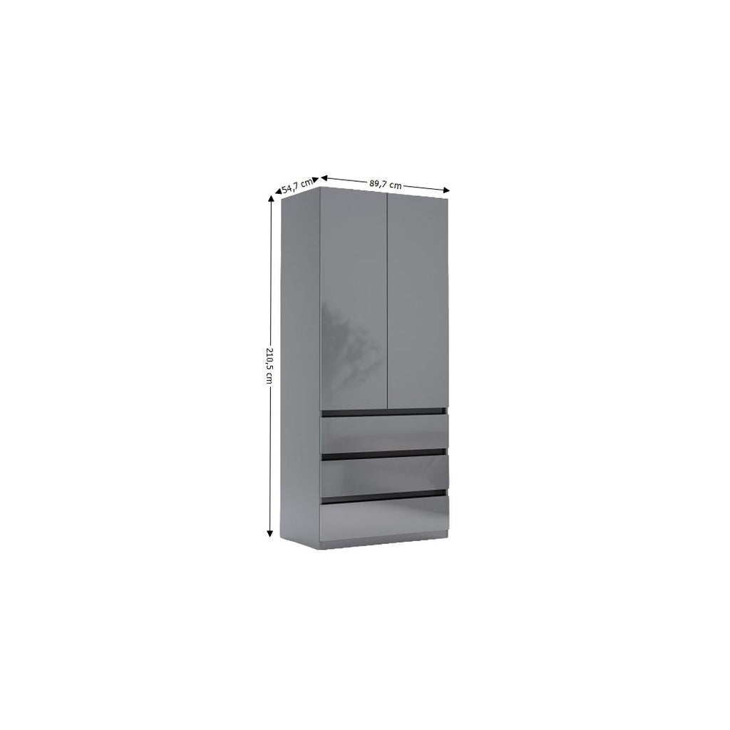 Dormitor complet Teo D14 – schiță cu dimensiuni, imaginea 2