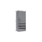Dormitor complet Teo D14 – schiță cu dimensiuni, imaginea 2