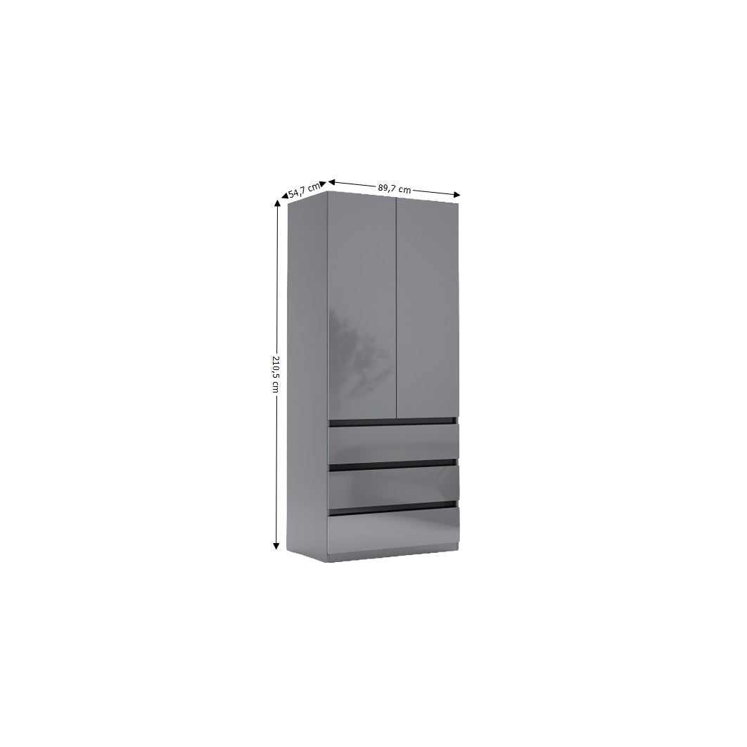 Dormitor complet Teo D14 – schiță cu dimensiuni, imaginea 2
