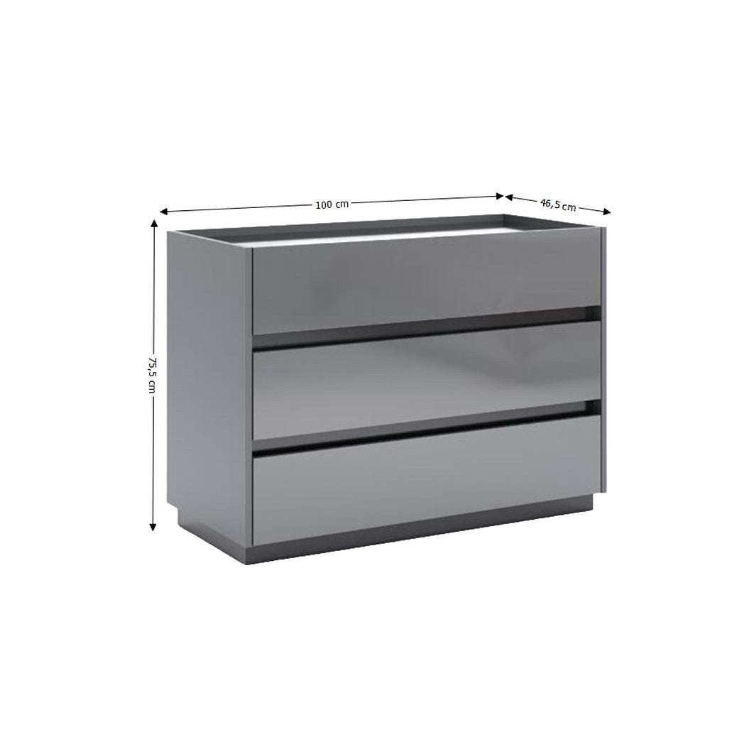 Dormitor complet Teo D4 – schiță cu dimensiuni, imaginea 2