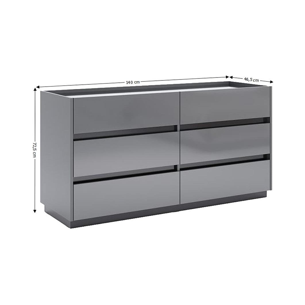 Dormitor complet Teo D5 – schiță cu dimensiuni, imaginea 3