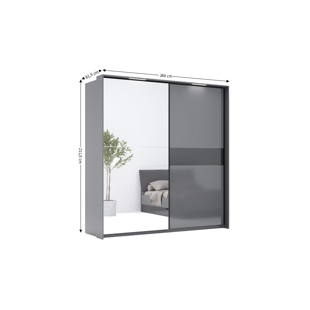 Dormitor complet Teo D7 – schiță cu dimensiuni, imaginea 2
