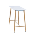 Masa de bar DORTON, alb/fag, MDF/metal
