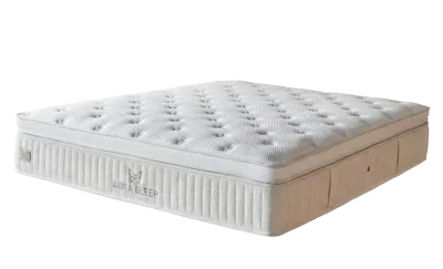 Pat tapitat cu somiera, alb, 160x200 cm, Aura Sleep