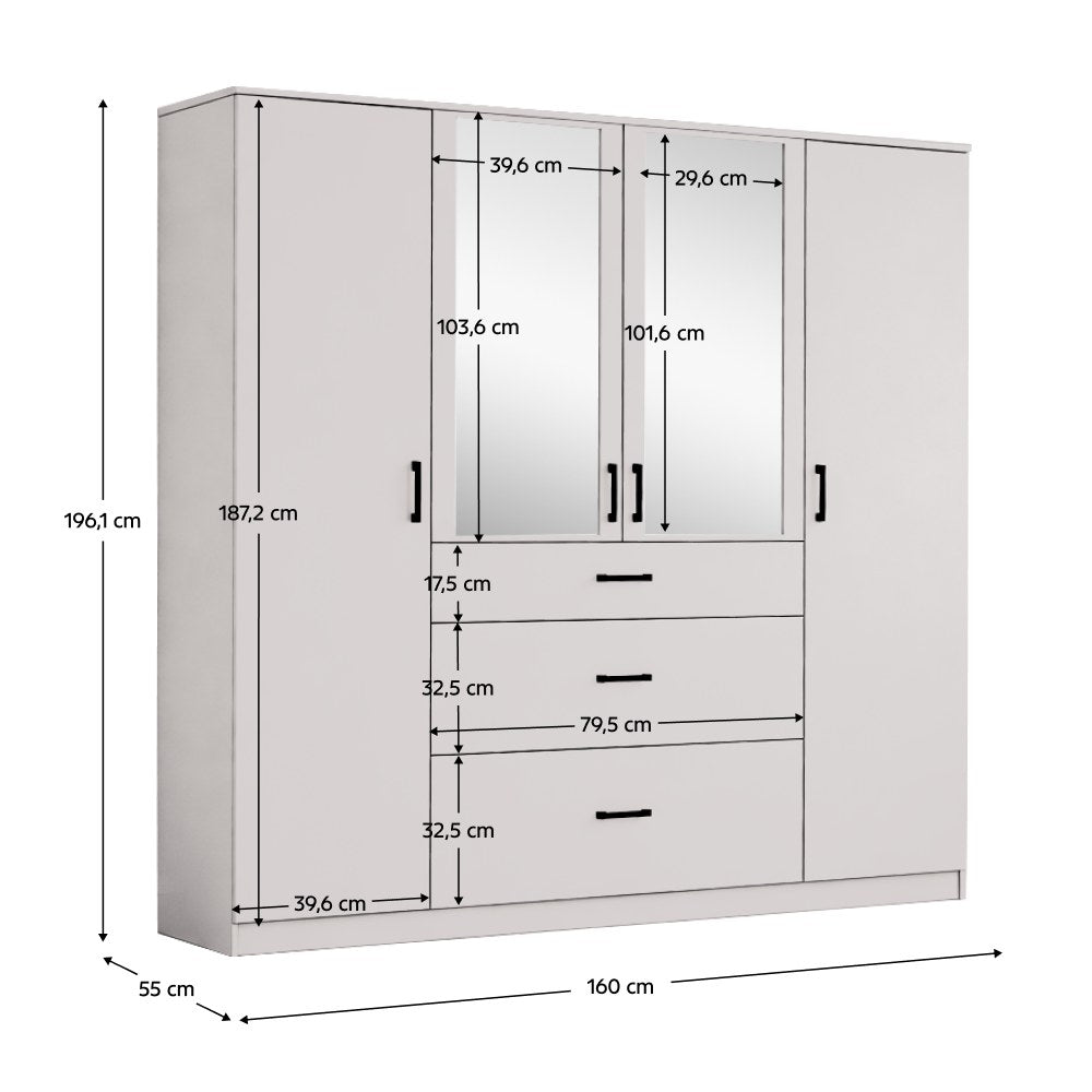 Dulap Antony – schiță cu dimensiuni