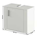 Dulap baie Lessy 02 – schiță cu dimensiuni