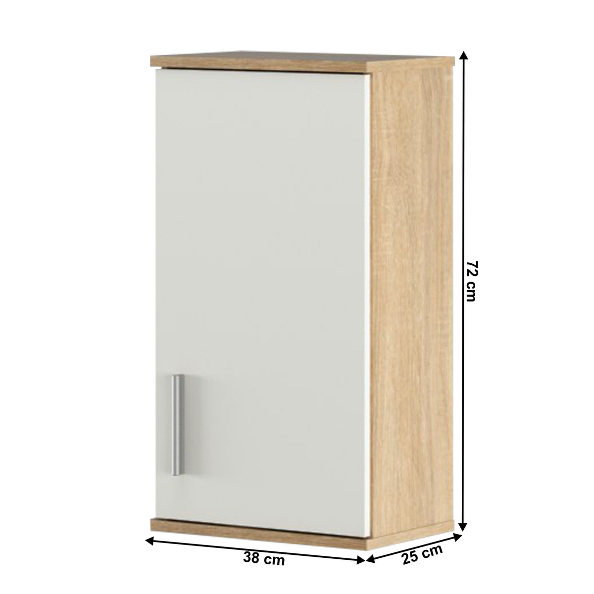 Dulap baie Lessy 04 – schiță cu dimensiuni