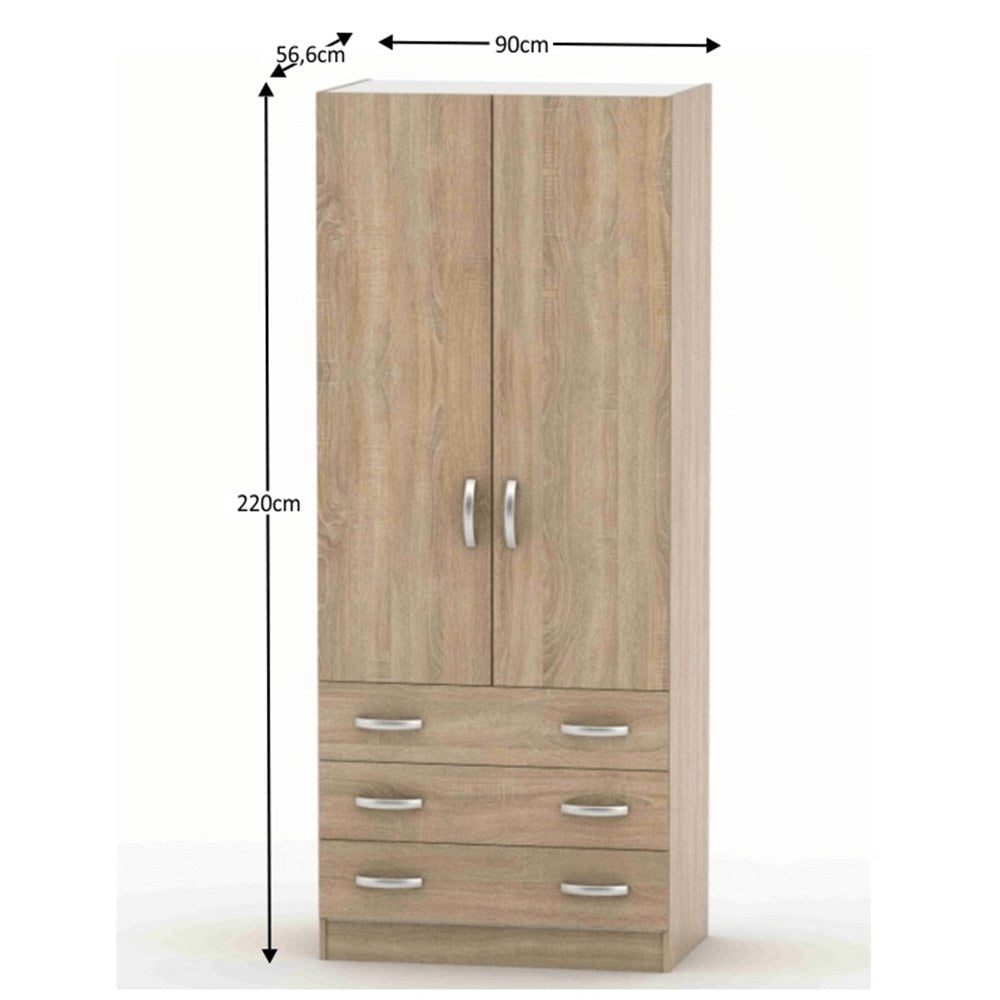 Dulap Betty 2 BE02-001-00 – schiță cu dimensiuni