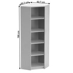 Dulap birou Johan – schiță cu dimensiuni