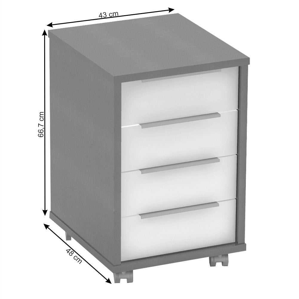 Dulap birou Rioma – schiță cu dimensiuni