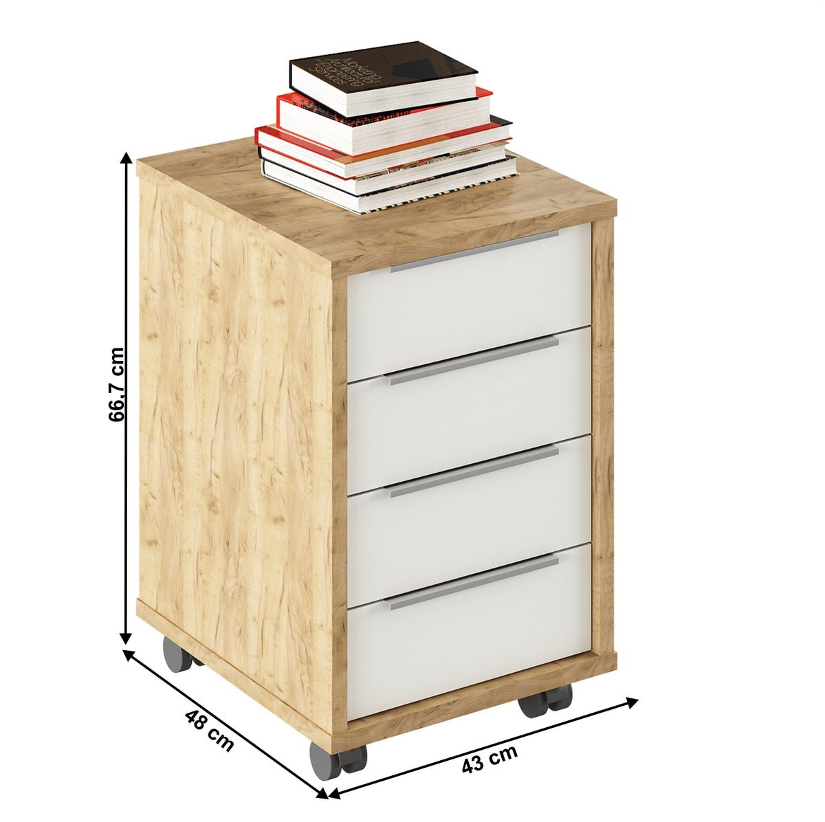 Dulap birou Rioma – schiță cu dimensiuni