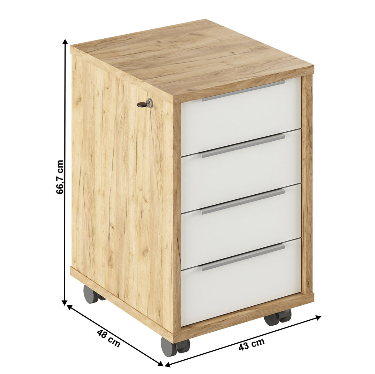 Dulap birou Rioma – schiță cu dimensiuni