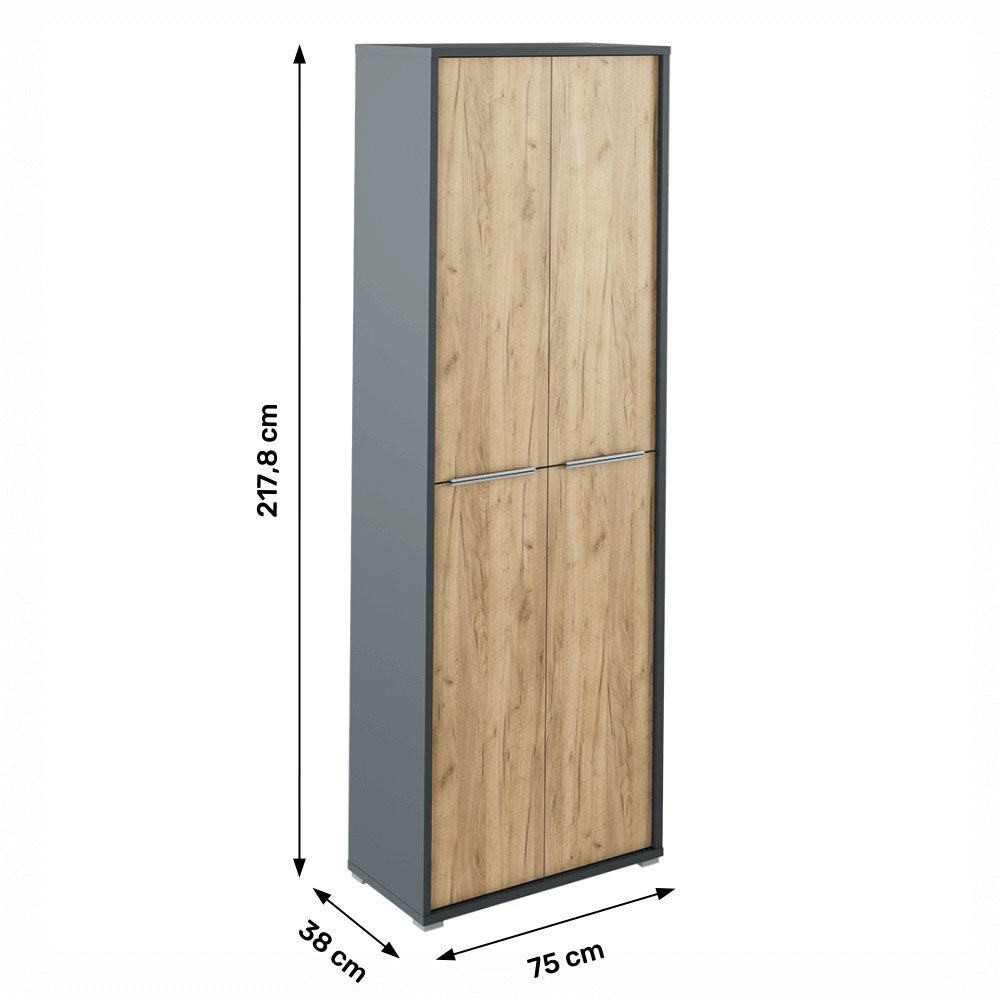 Dulap birou Rioma – schiță cu dimensiuni