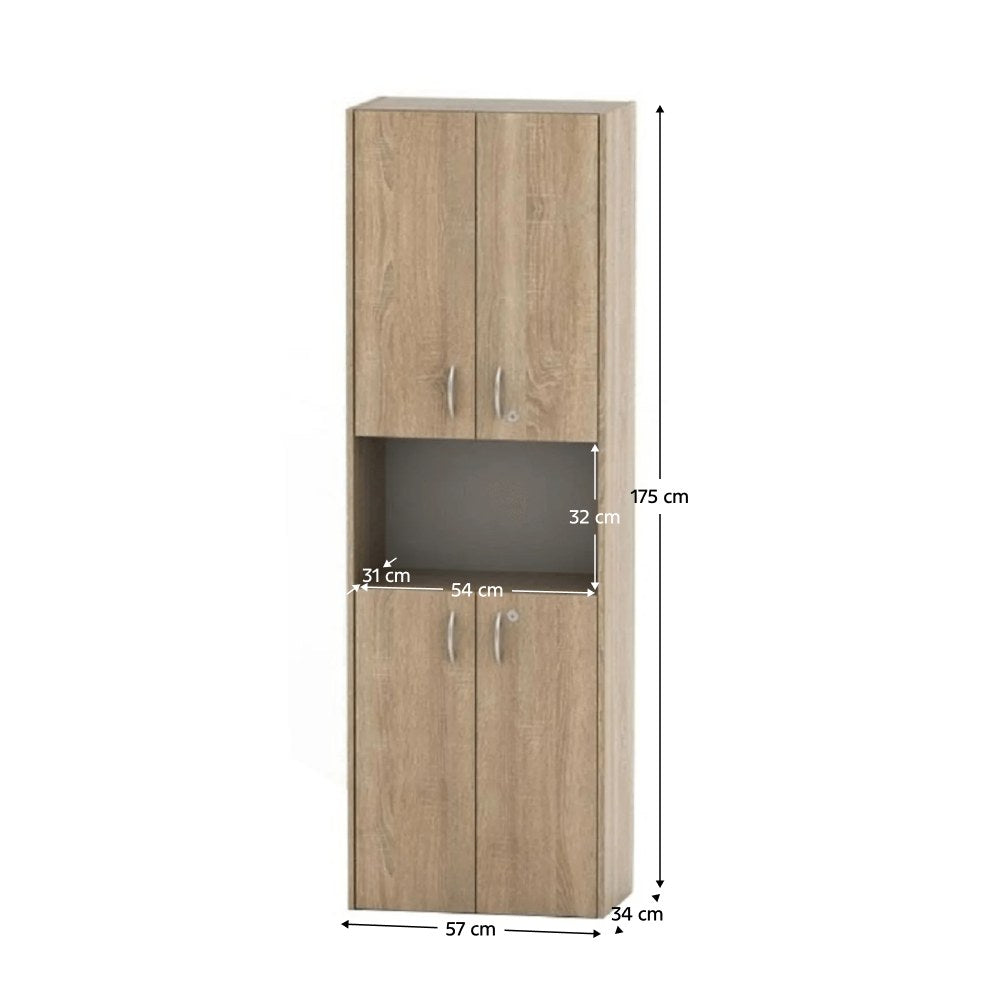 Dulap birou Tempo – schiță cu dimensiuni