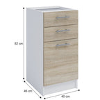 Dulap bucătărie 40SZ2 – schiță cu dimensiuni, imaginea 2