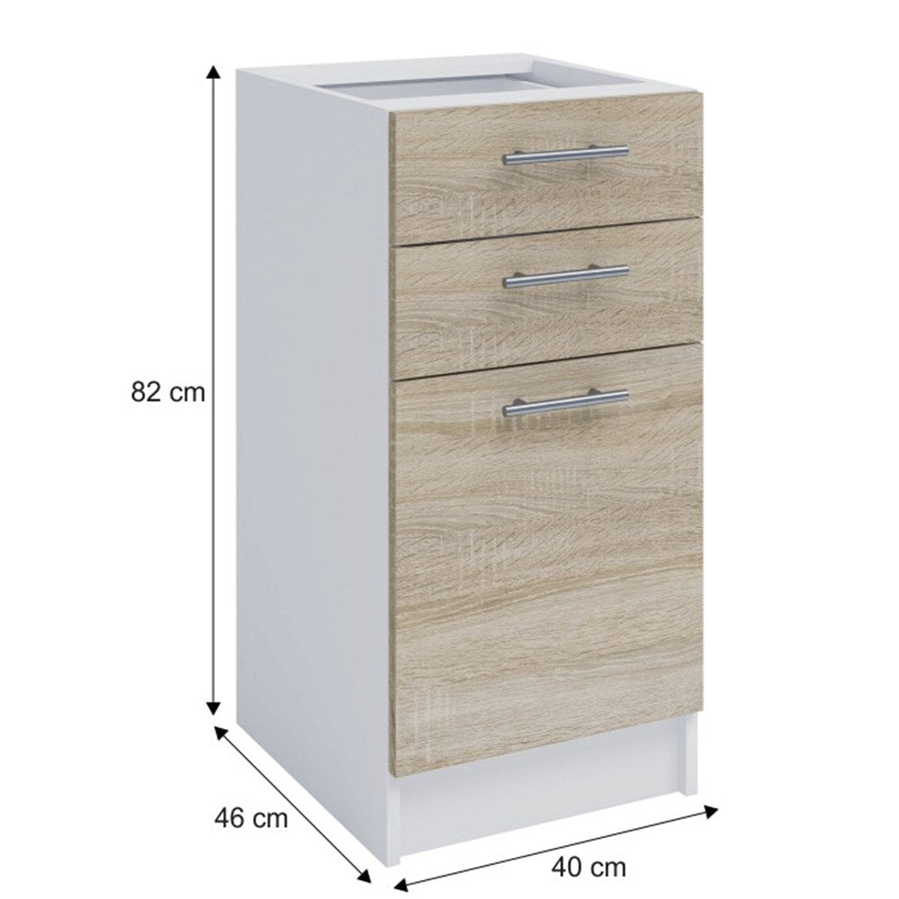 Dulap bucătărie 40SZ2 – schiță cu dimensiuni, imaginea 2