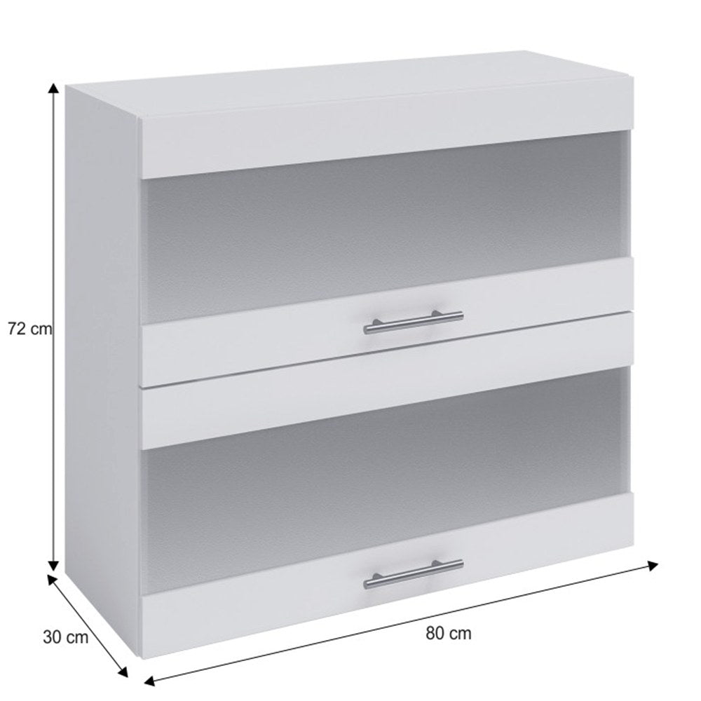 Dulap bucătărie 80K2S – schiță cu dimensiuni