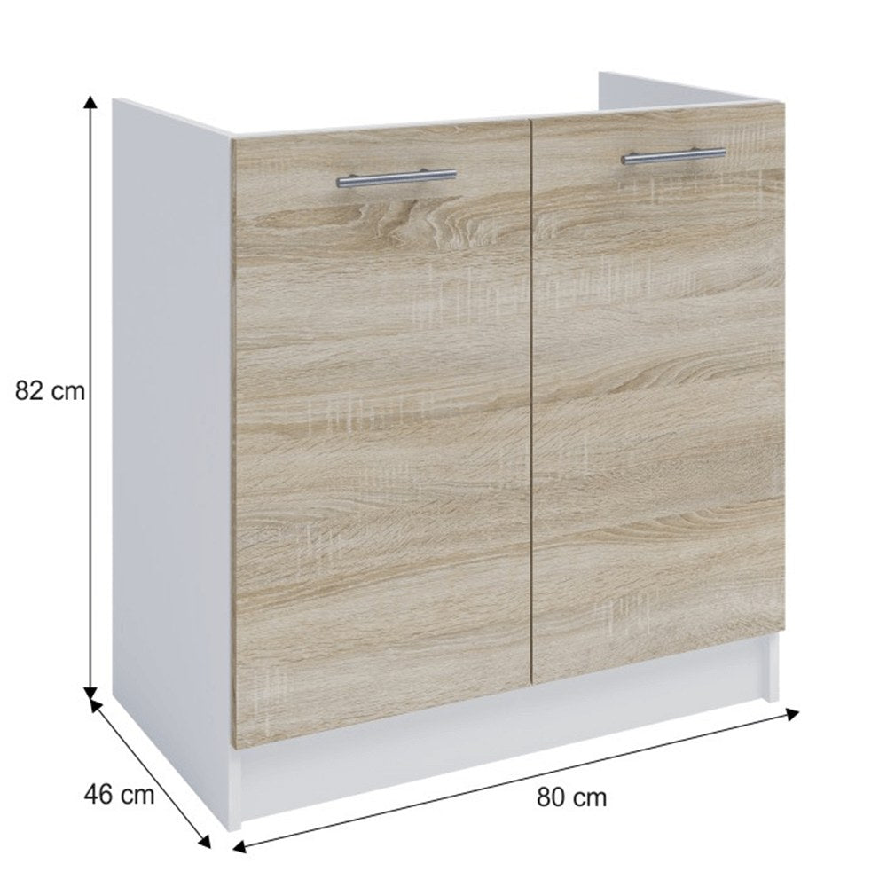 Dulap bucătărie 80ZL – schiță cu dimensiuni, imaginea 2