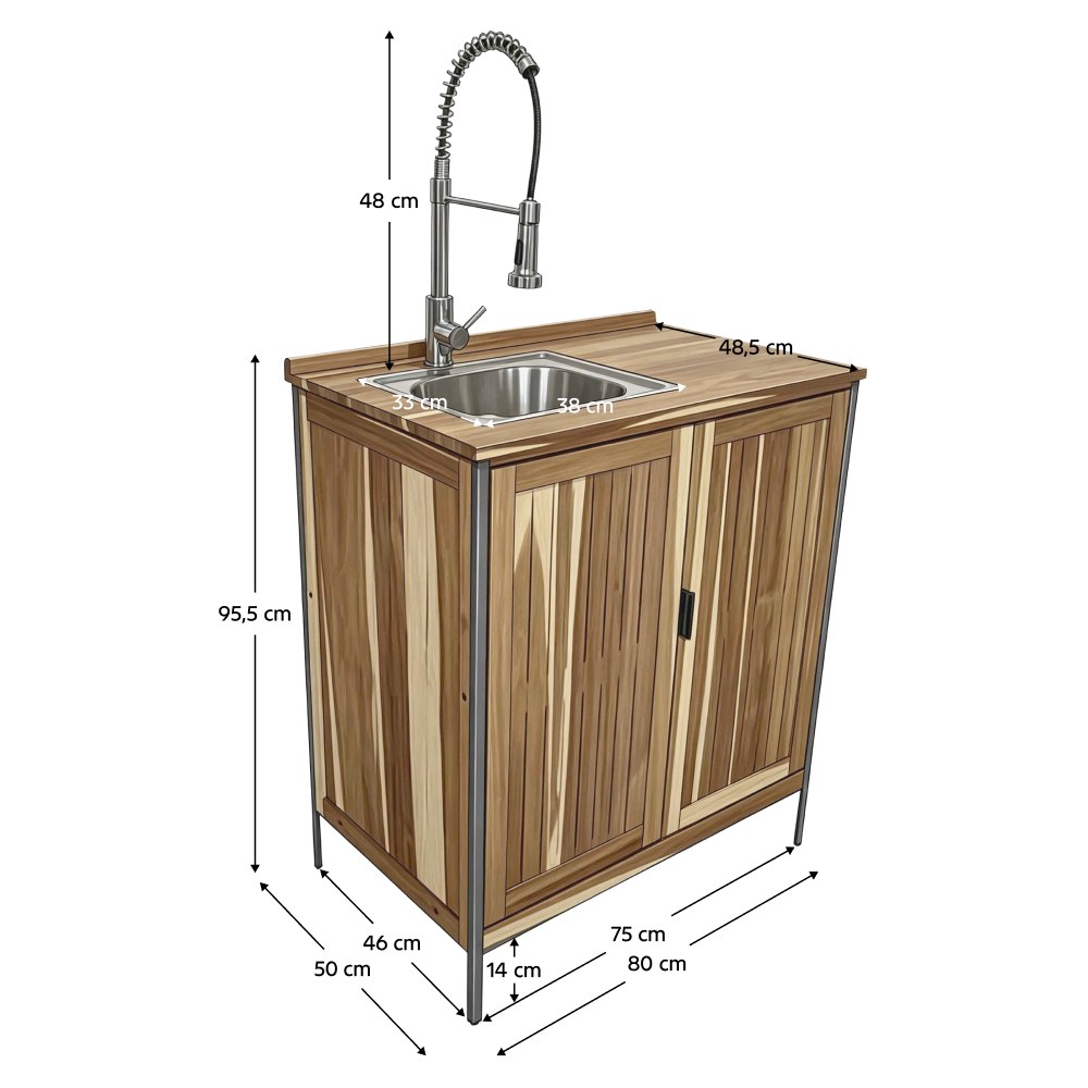 Dulap bucătărie Aliena – schiță cu dimensiuni