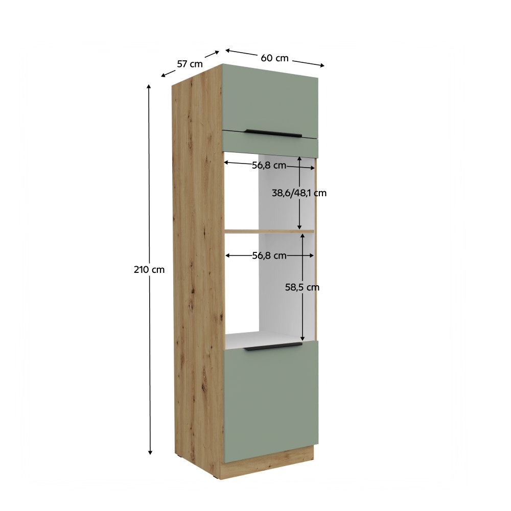 Dulap bucătărie Arsany – schiță cu dimensiuni