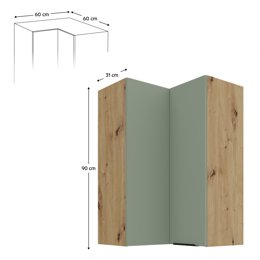 Dulap bucătărie GN-90 – schiță cu dimensiuni