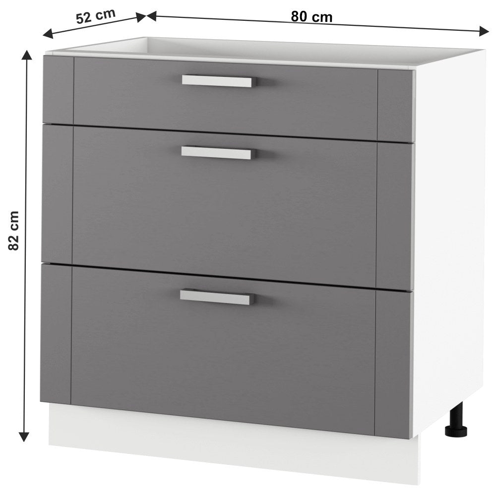 Dulap bucătărie Julia – schiță cu dimensiuni