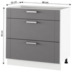 Dulap bucătărie Julia – schiță cu dimensiuni