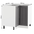 Dulap bucătărie Julia – schiță cu dimensiuni