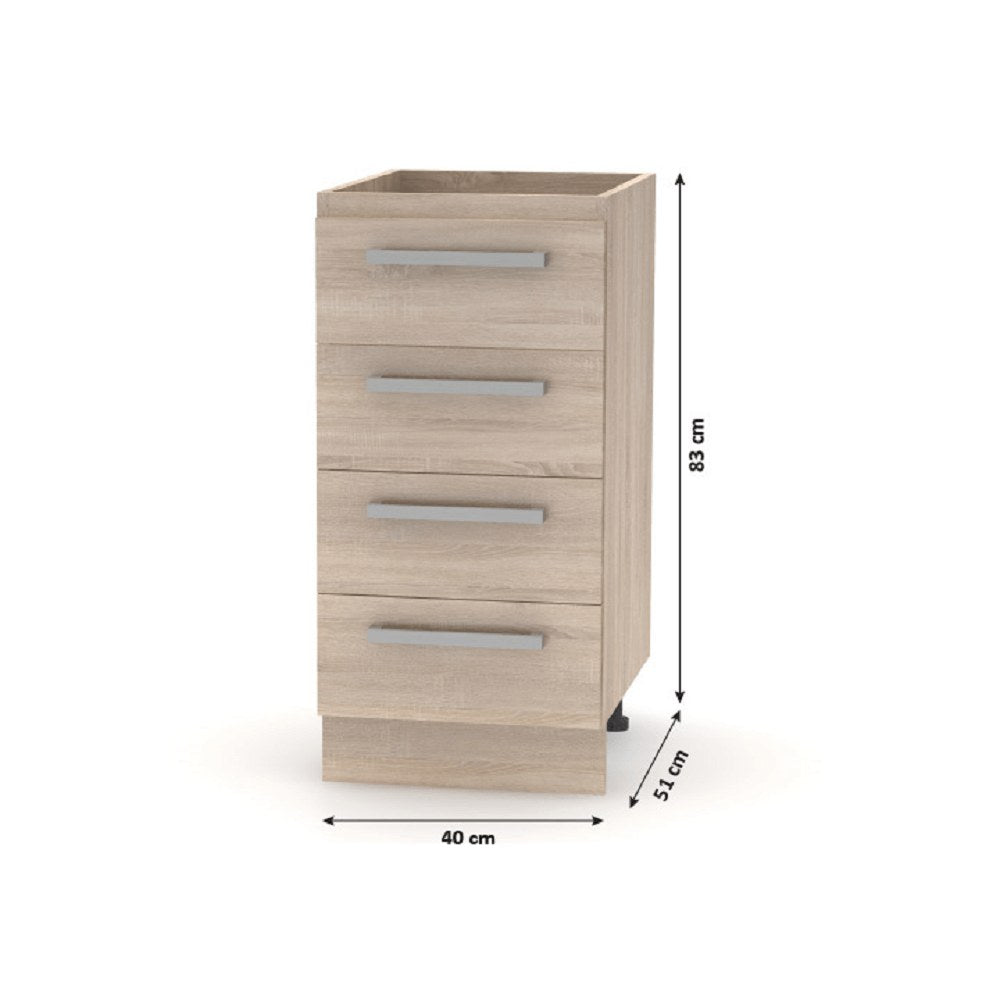 Dulap bucătărie Nova – schiță cu dimensiuni