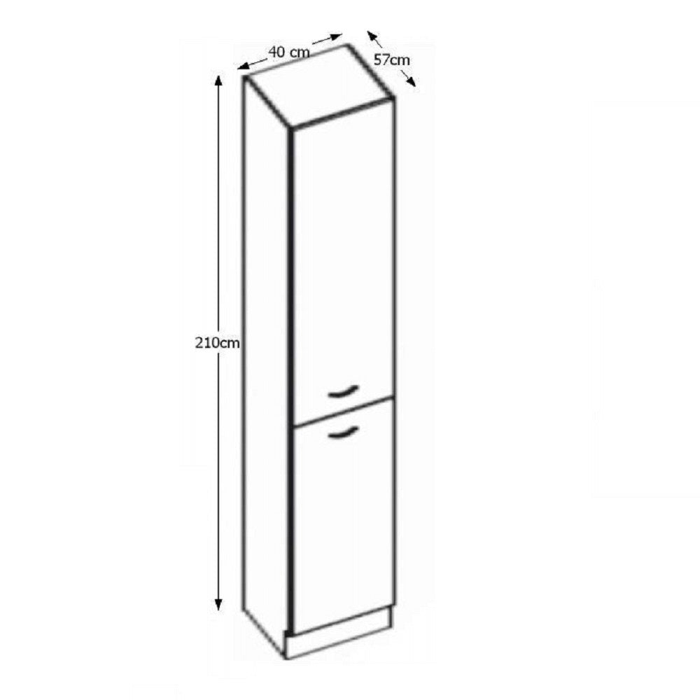 Dulap bucătărie Prado – schiță cu dimensiuni