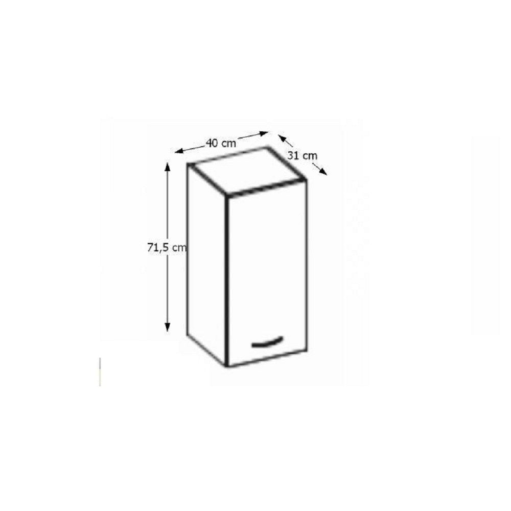 Dulap bucătărie Prado – schiță cu dimensiuni
