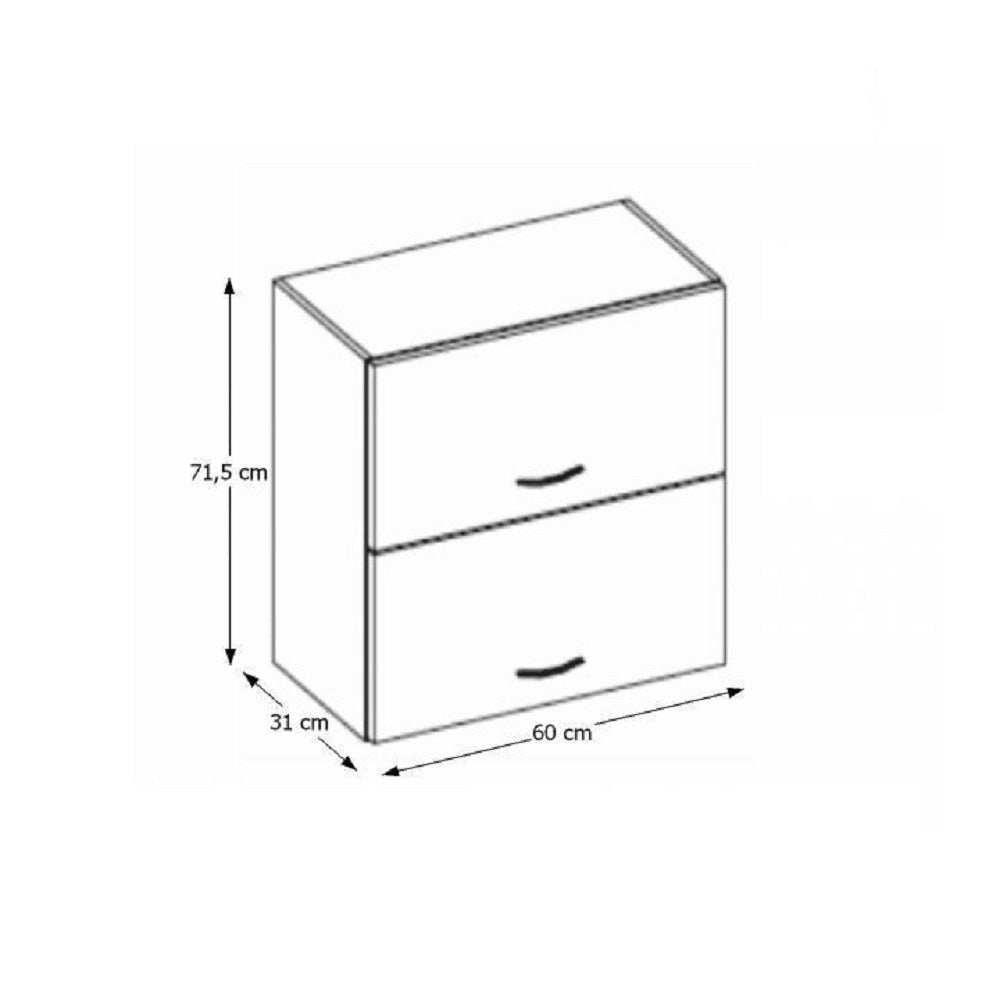 Dulap bucătărie Prado – schiță cu dimensiuni