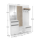 Dulap hol Aliva – schiță cu dimensiuni