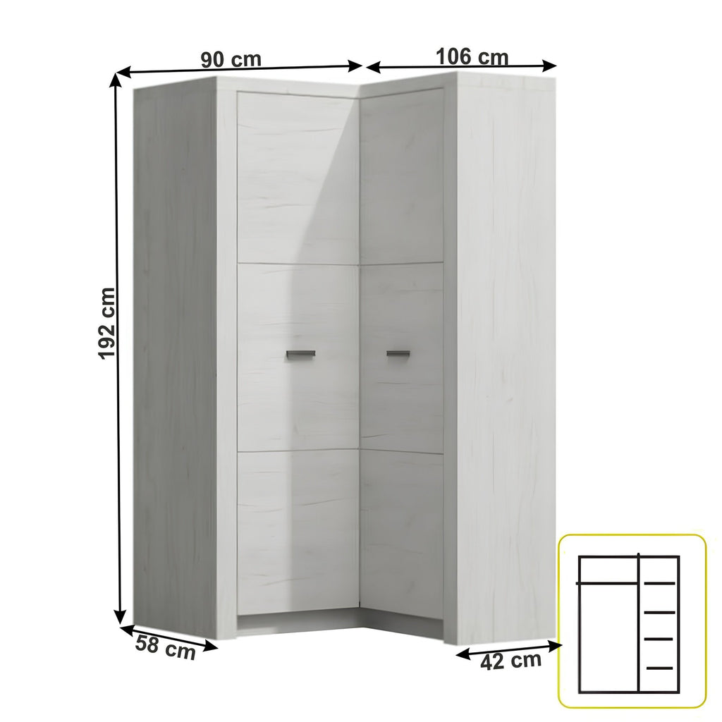 Dulap Infinity – schiță cu dimensiuni
