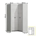 Dulap Infinity – schiță cu dimensiuni