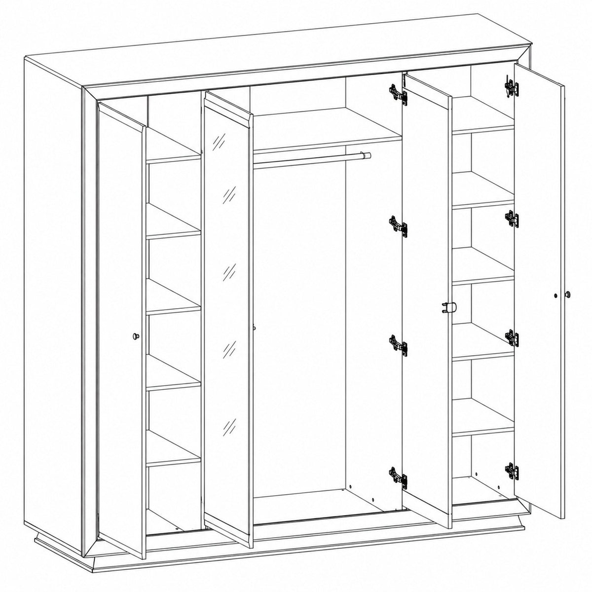 Dulap Largo – schiță cu dimensiuni