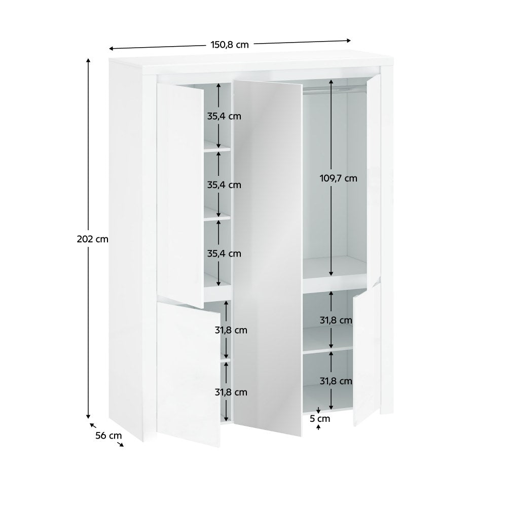 Dulap Lindy – schiță cu dimensiuni