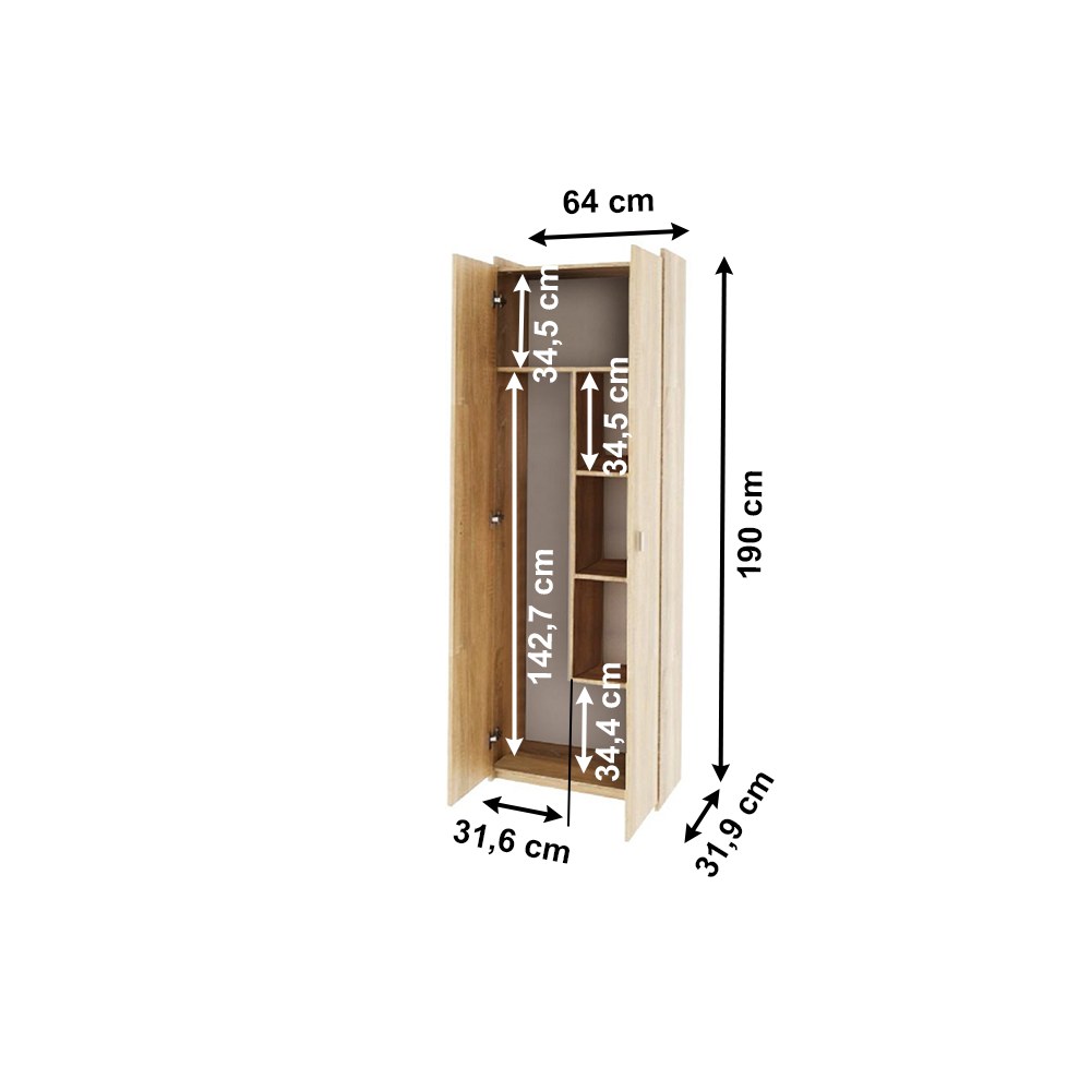 Dulap Natali – schiță cu dimensiuni
