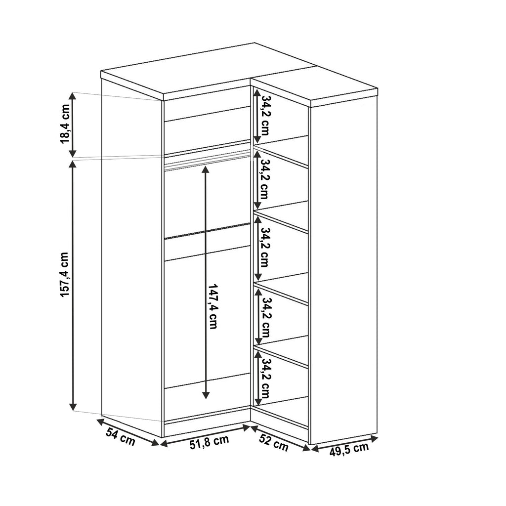 Dulap Tedy – schiță cu dimensiuni, imaginea 2