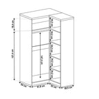 Dulap Tedy – schiță cu dimensiuni, imaginea 2