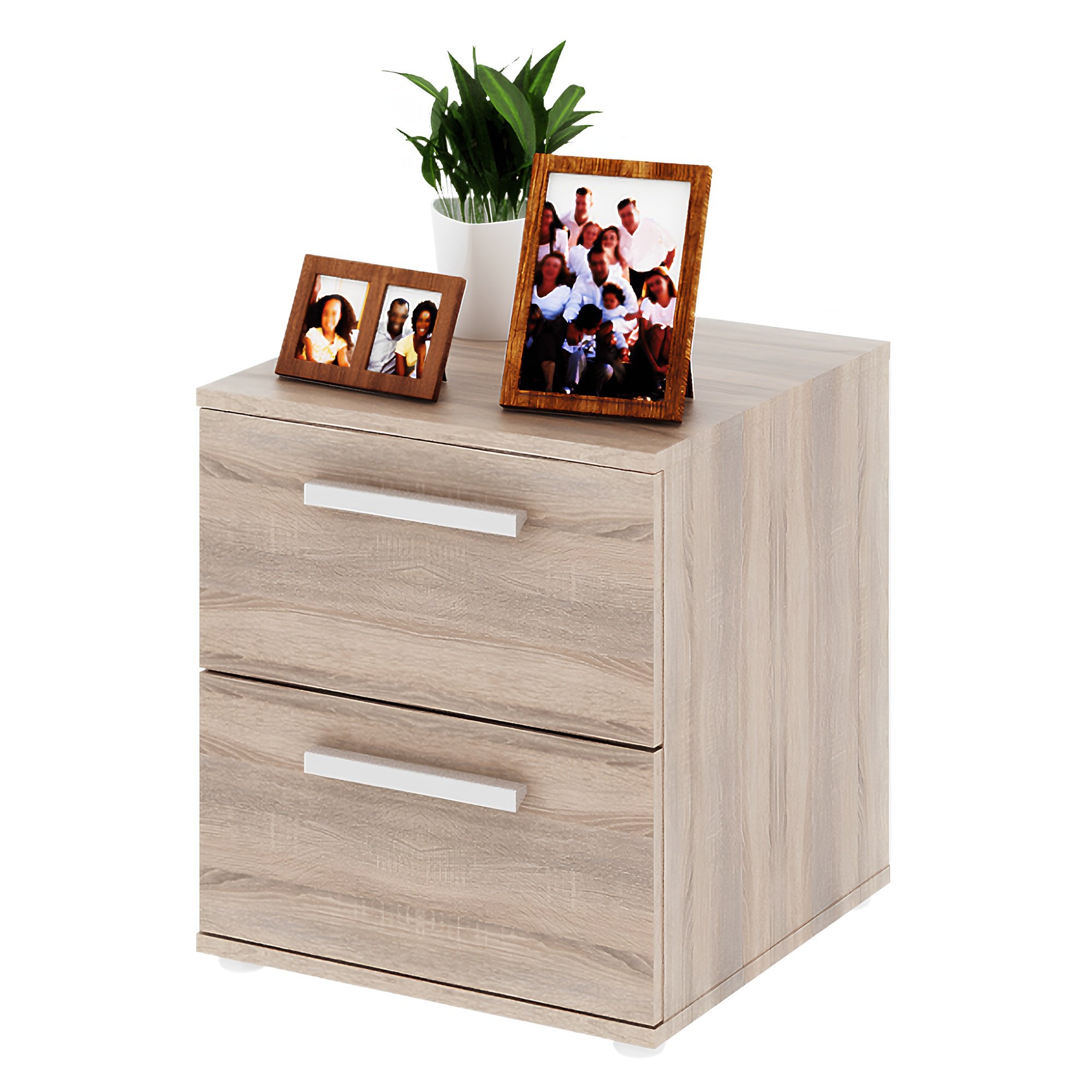 Dulap mic cu 2 sertare ingust DUNAJ TIPUL9, DTD laminat, stejar sonoma
