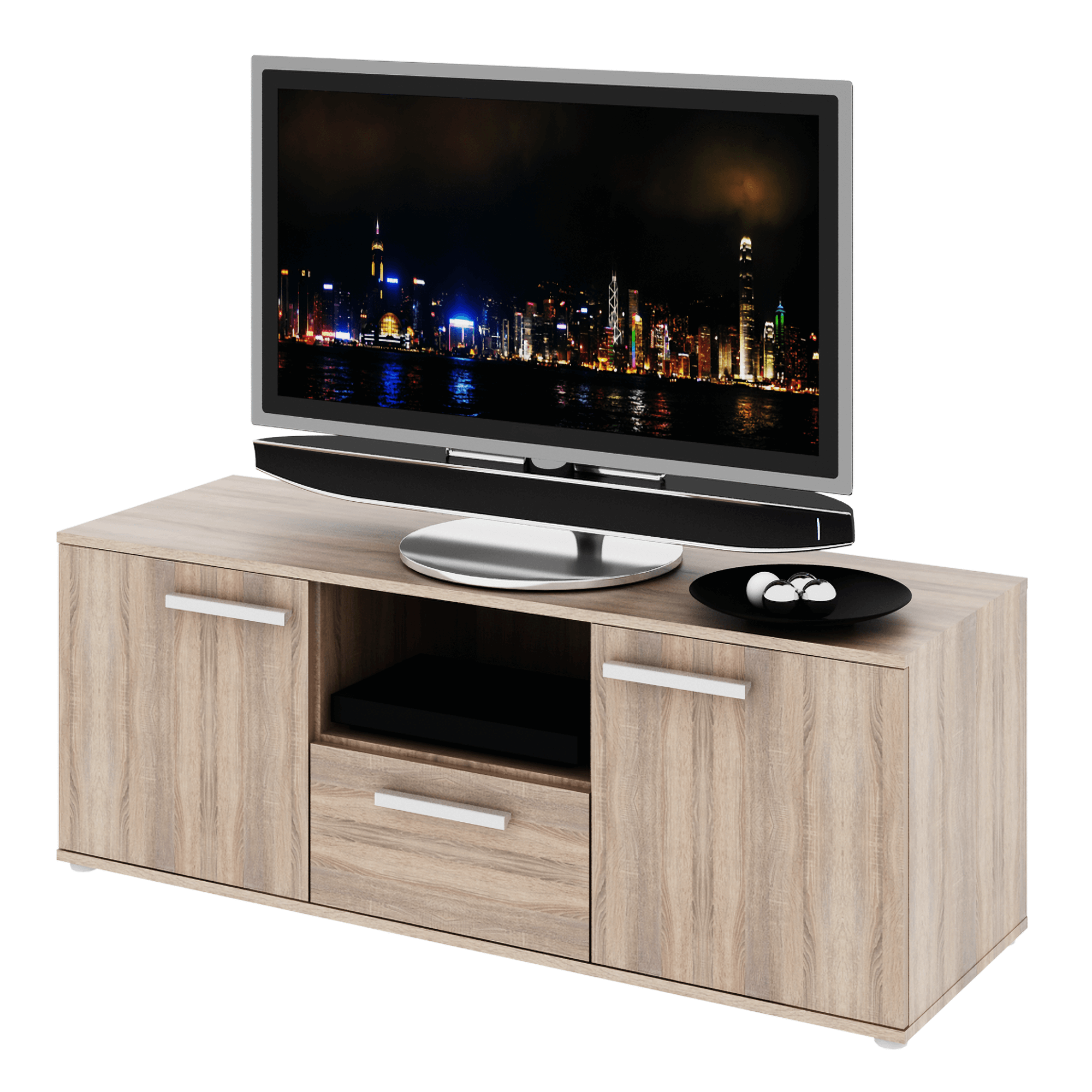 Dulap DUNAJ TIPUL10, cu 2-usi, cu 1 sertar, DTD laminat, stejar sonoma