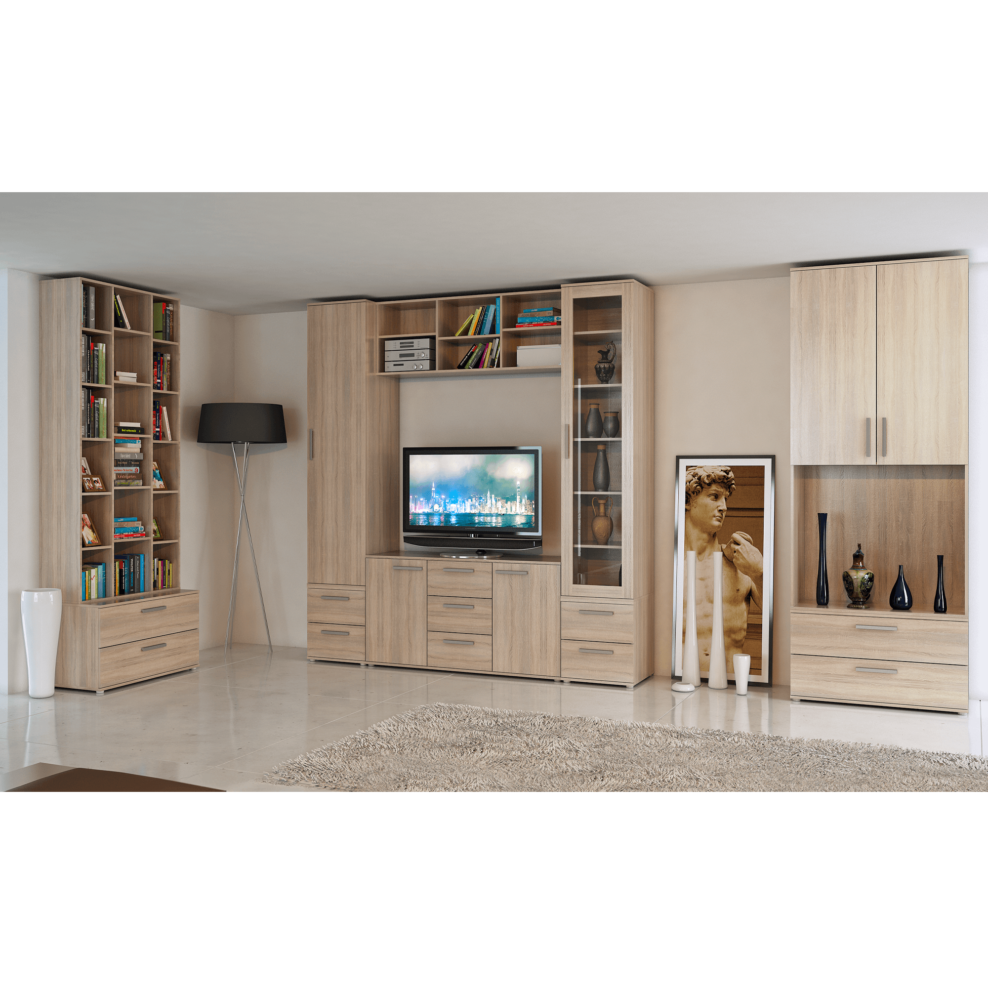 Etajera DUNAJ, stejar sonoma